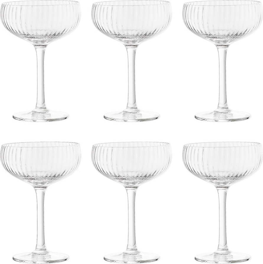 Skleničky v sadě 6 ks na sekt 250 ml Astrid – Bloomingville Bloomingville