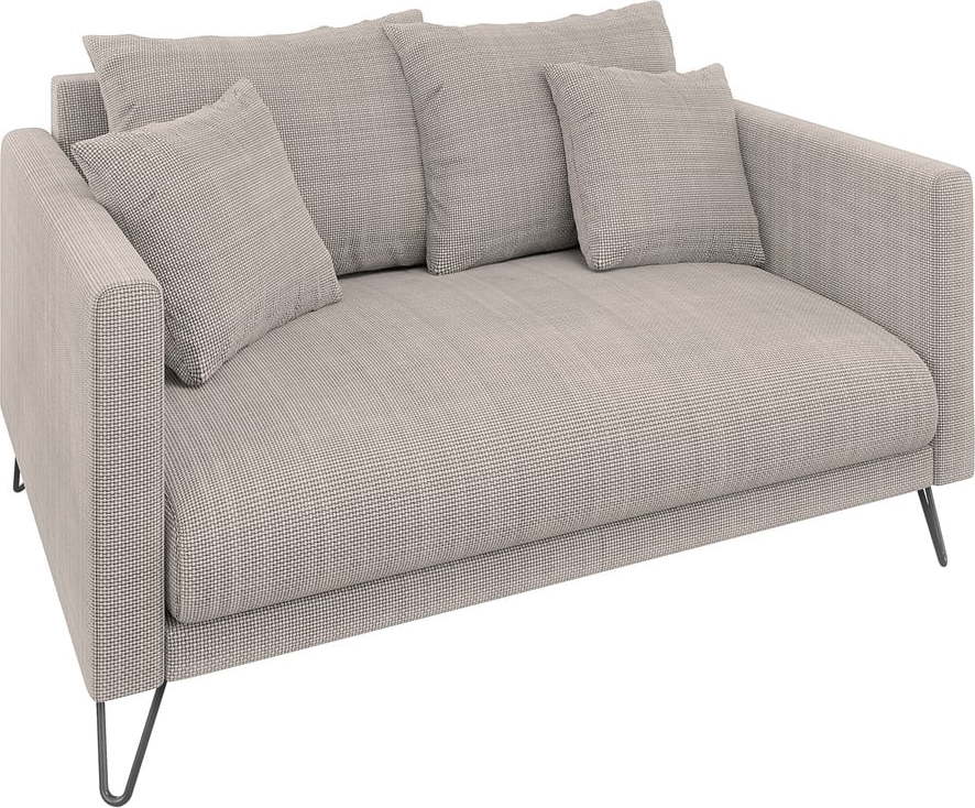 Světle hnědá žinylková pohovka 140 cm Freya – Ropez Ropez