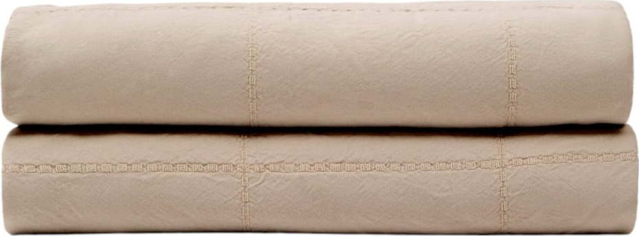 Světle hnědý bavlněný prošívaný přehoz 180x260 cm Isor – Kave Home Kave Home