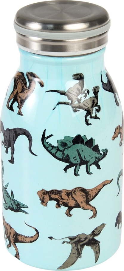Světle modrá nerezová dětská lahev 250 ml Prehistoric Land – Rex London Rex London
