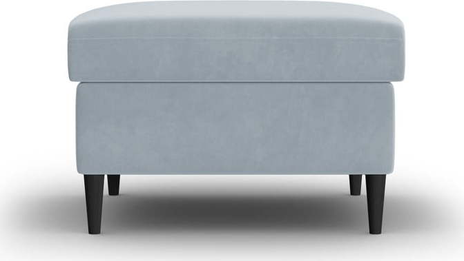 Světle modrá sametová podnožka Kyoto – Cosmopolitan Design Cosmopolitan design