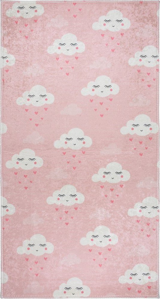 Světle růžový pratelný dětský koberec 100x160 cm Pink Clouds – Vitaus Vitaus