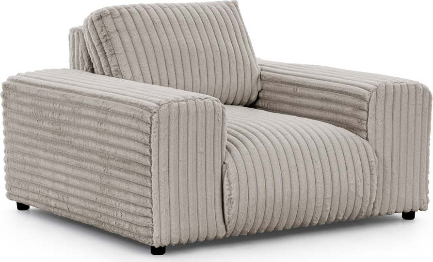 Světle šedé manšestrové křeslo Justin – Ropez Ropez