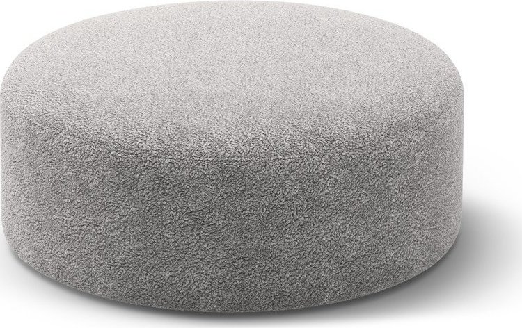 Světle šedý taburet z textilie bouclé Dia – Micadoni Micadoni