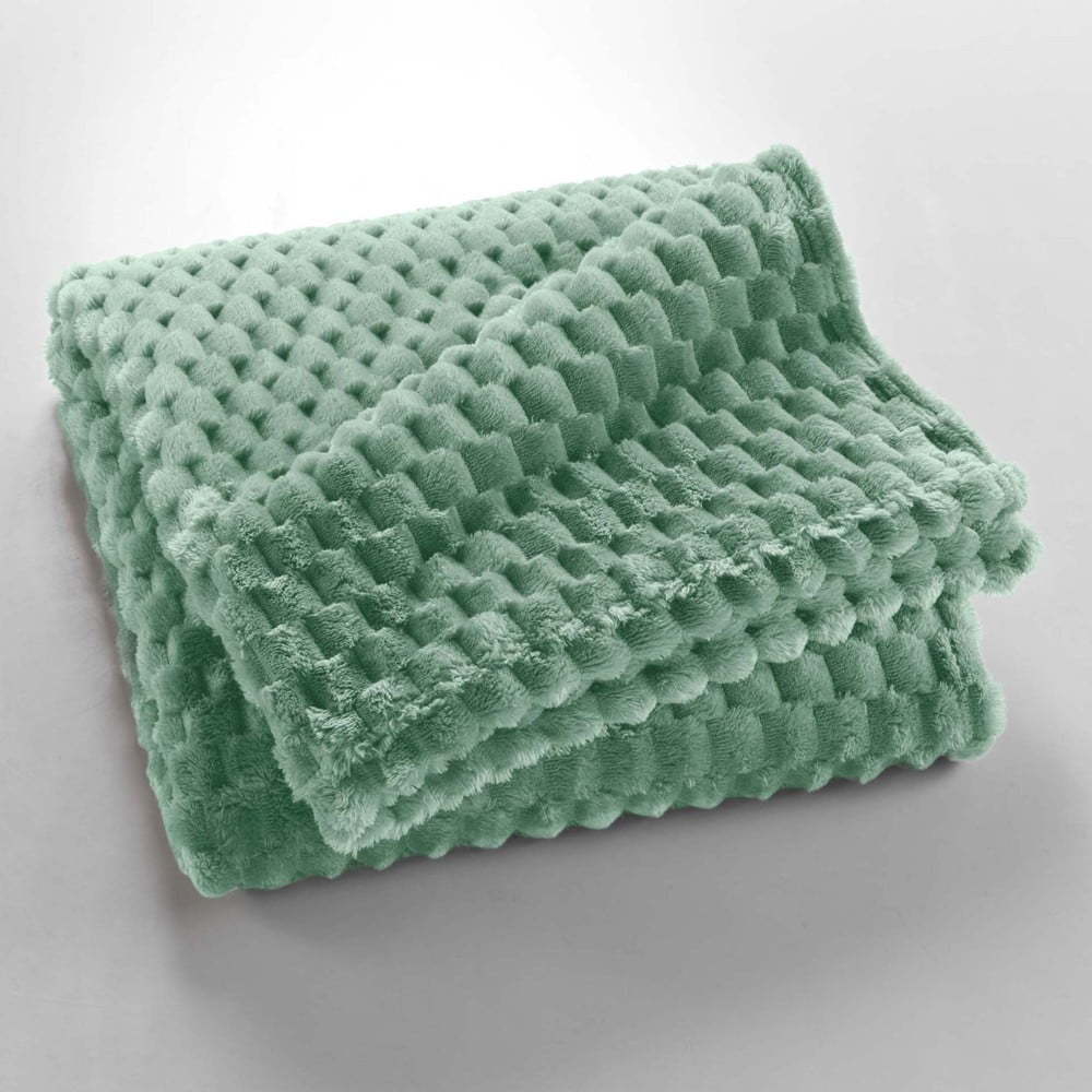 Světle zelená deka z mikroflanelu 125x150 cm Mini Frosty – douceur d'intérieur Douceur d intérieur