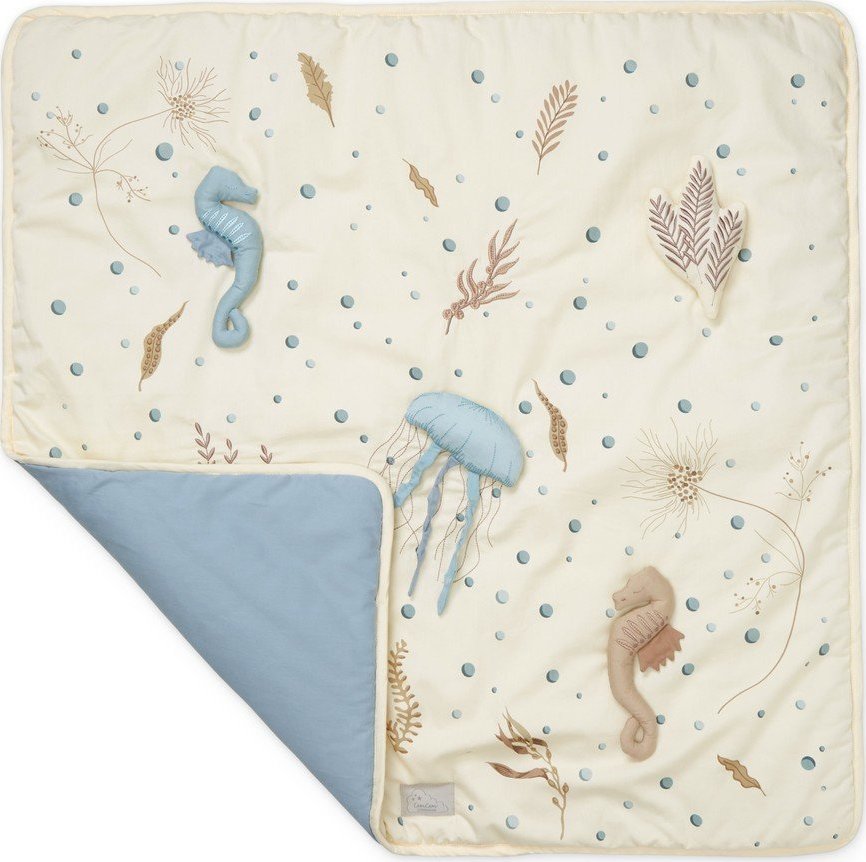 Světle žlutá dětská hrací podložka 80x80 cm Sea Garden – Cam Cam Copenhagen Cam Cam Copenhagen