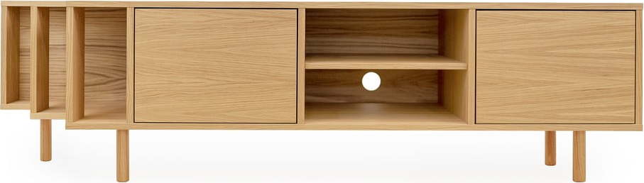 TV stolek v dekoru dubu v přírodní barvě 189x50x44 cm Shift – Woodman Woodman