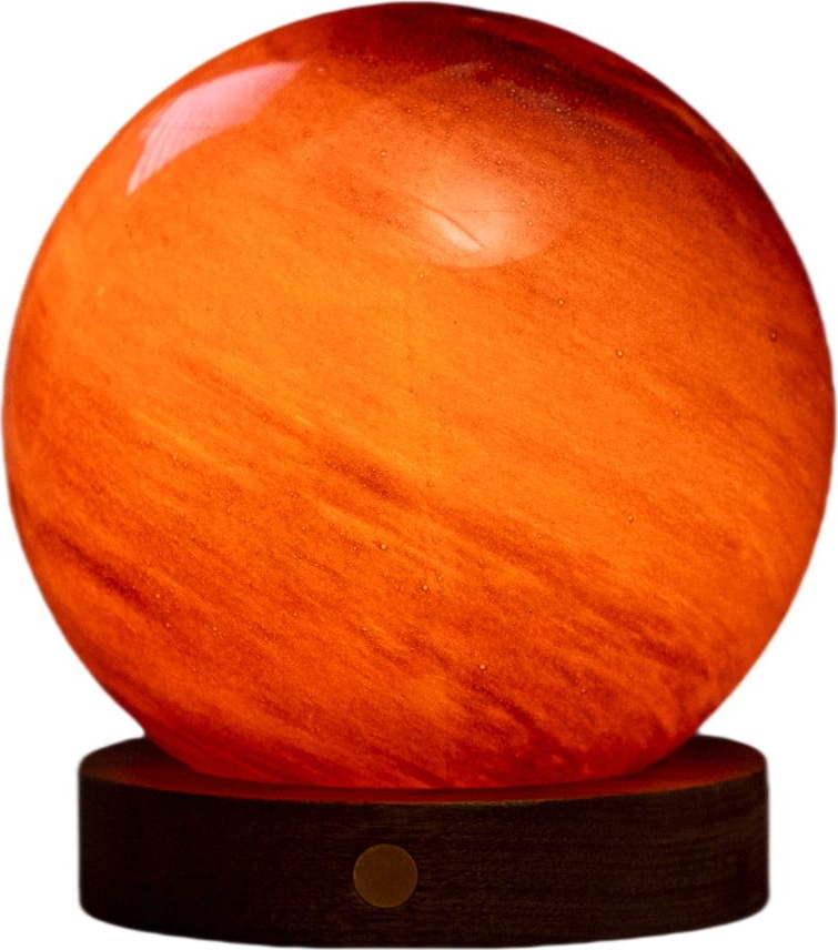 Tmavě hnědá světelná dekorace na USB ø 12 cm Sand Storm – Gingko Gingko