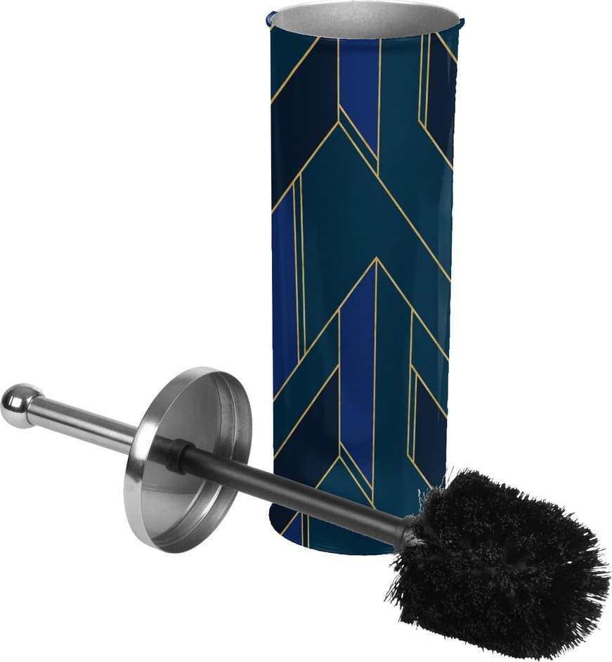 Tmavě modrá kovová WC štětka Achille – douceur d'intérieur Douceur d intérieur