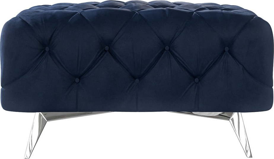 Tmavě modrá sametová podnožka Chelsea – Ropez Ropez