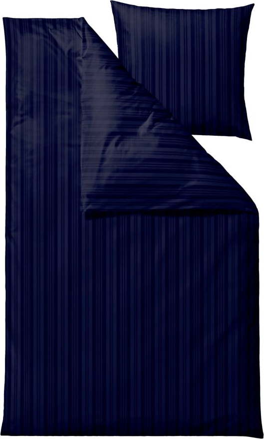 Tmavě modré damaškové povlečení na jednolůžko/prodloužené 140x220 cm Noble – Södahl Södahl