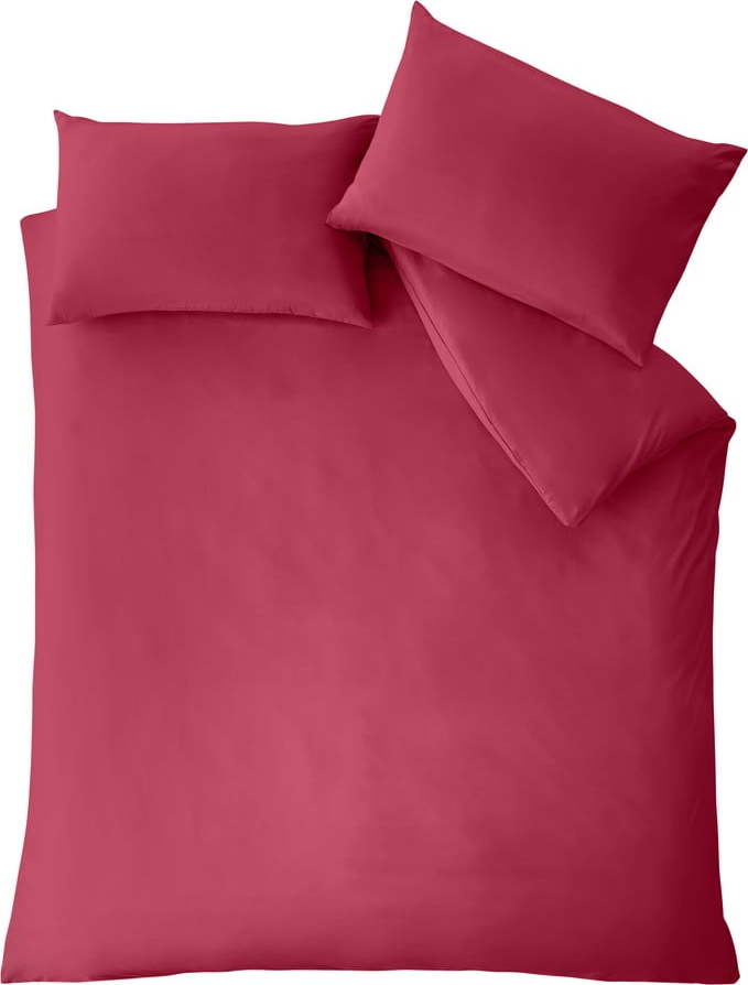 Tmavě růžové povlečení na dvoulůžko/prodloužené 260x220 cm So Soft Non-Iron – Catherine Lansfield Catherine Lansfield