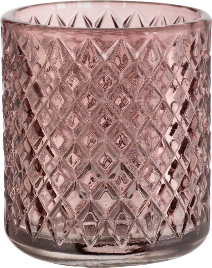 Tmavě růžový skleněný kelímek na zubní kartáčky Atessa – Wenko WENKO