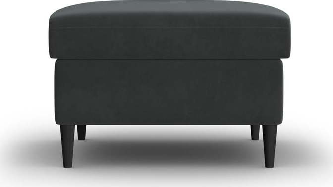 Tmavě šedá sametová podnožka Kyoto – Cosmopolitan Design Cosmopolitan design