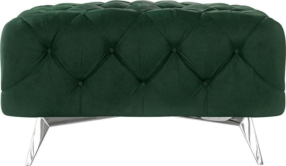 Tmavě zelená sametová podnožka Chelsea – Ropez Ropez