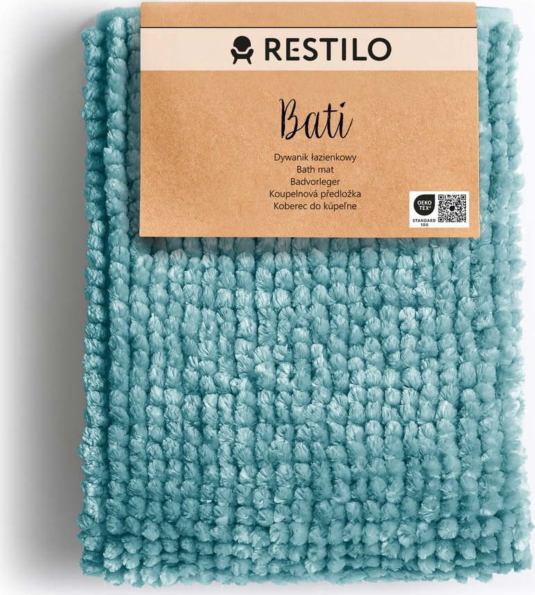 Tyrkysová koupelnová předložka 50x70 cm Bati – Restilo Restilo