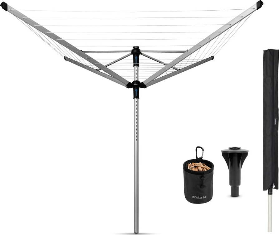Venkovní sušák na prádlo ve stříbrné barvě 50 m Lift-o-Matic Advance – Brabantia Brabantia