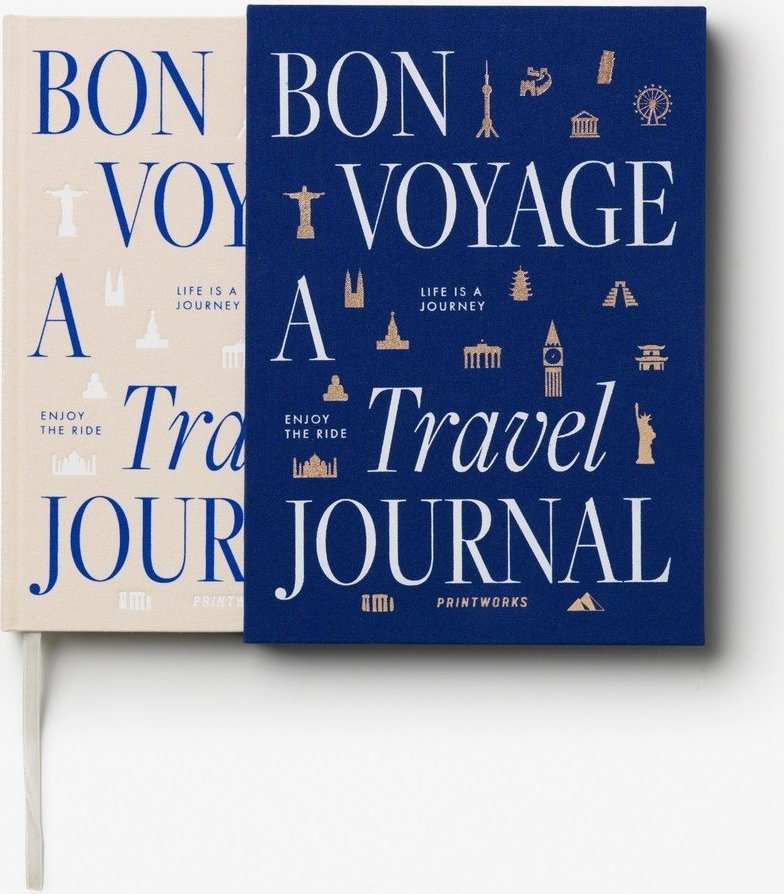Zápisník 104 str. Bon Voyage Travel Journal – Printworks Printworks