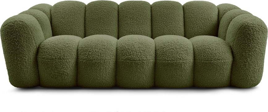 Zelená pohovka z textilie bouclé 232 cm Hippolyte – Bobochic Paris Bobochic Paris