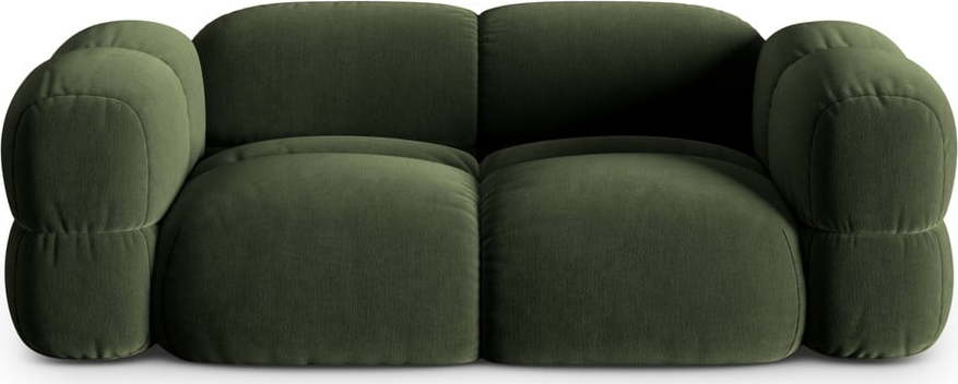 Zelená sametová pohovka 210 cm Loretto – Cosmopolitan Design Cosmopolitan design