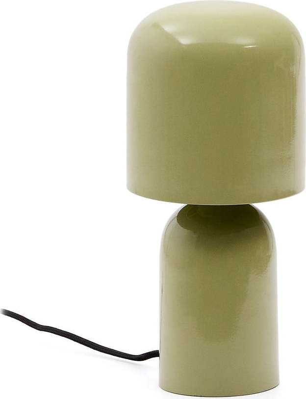Zelená stolní lampa s kovovým stínidlem (výška 28 cm) Monze – Kave Home Kave Home