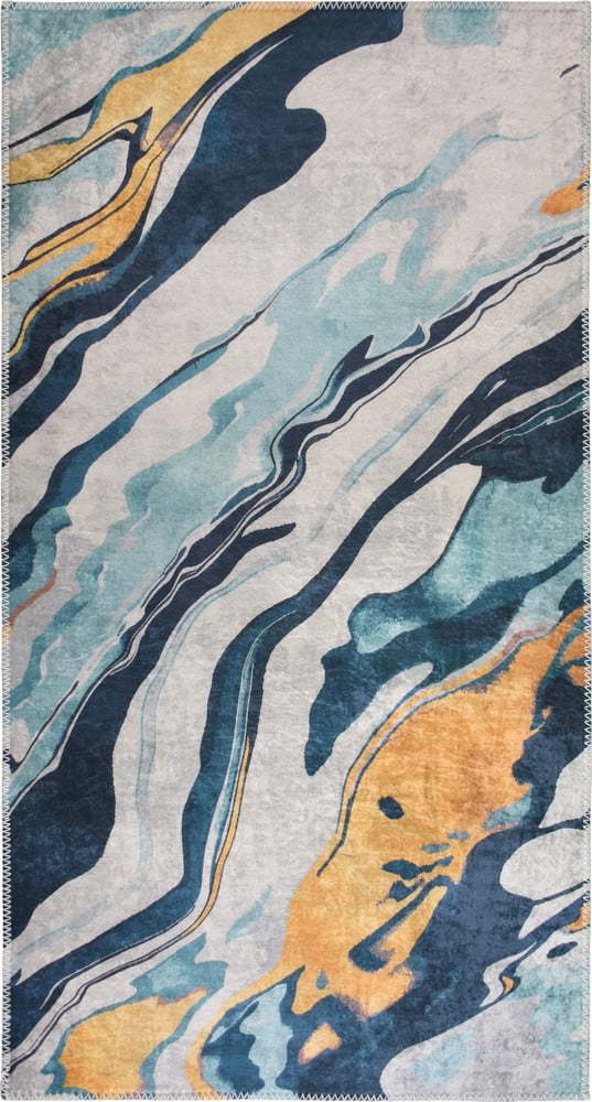 Žlutý/modrý pratelný koberec 80x150 cm Colors of Joy – Vitaus Vitaus