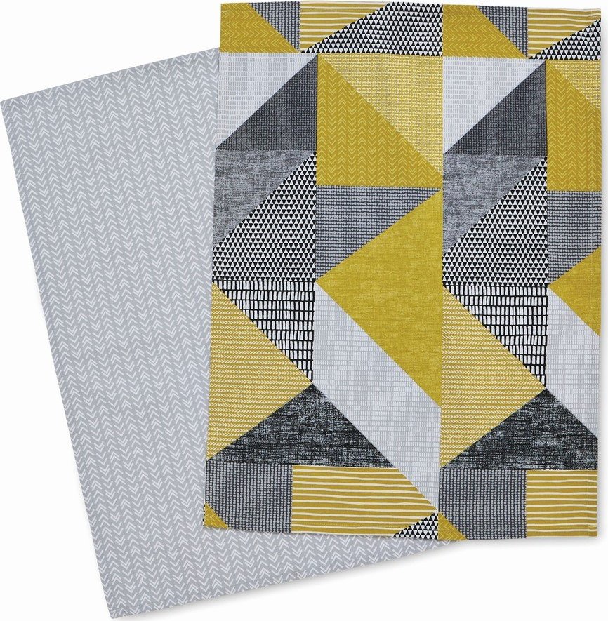 Bavlněné utěrky v sadě 2 ks 50x70 cm Larsson Geo – Catherine Lansfield Catherine Lansfield