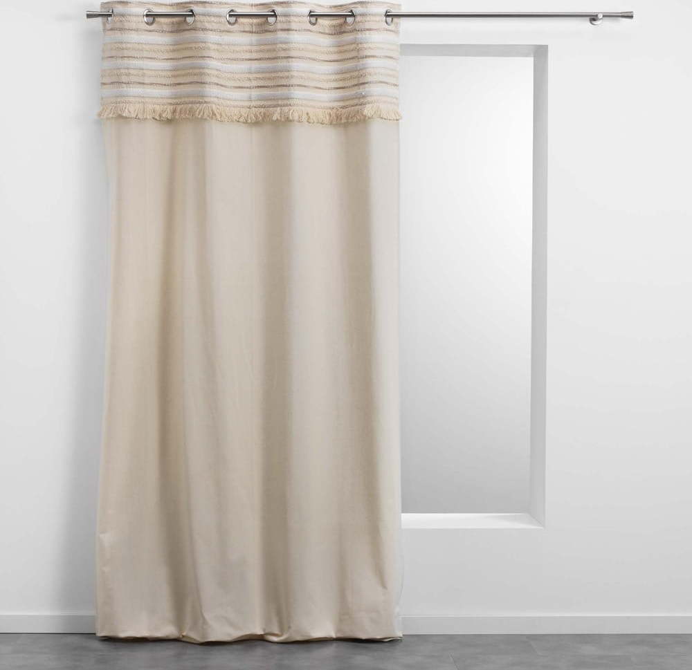 Bavlněný závěs v přírodní barvě 140x240 cm Atlas – douceur d'intérieur Douceur d intérieur