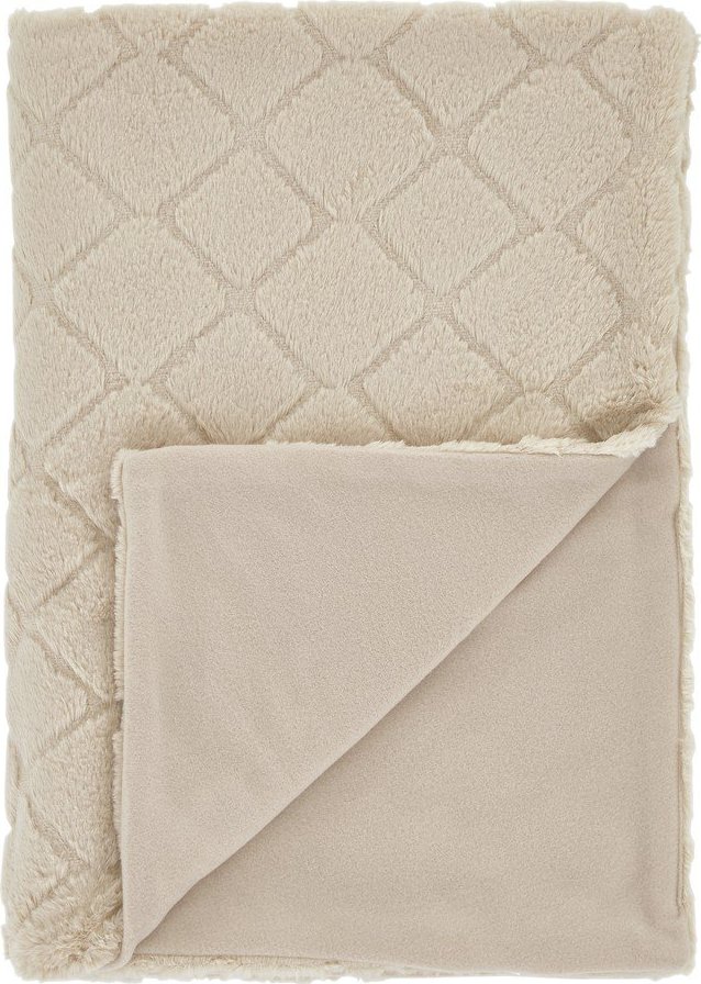 Béžová deka z mikroplyše 130x170 cm Cosy Diamond – Catherine Lansfield Catherine Lansfield