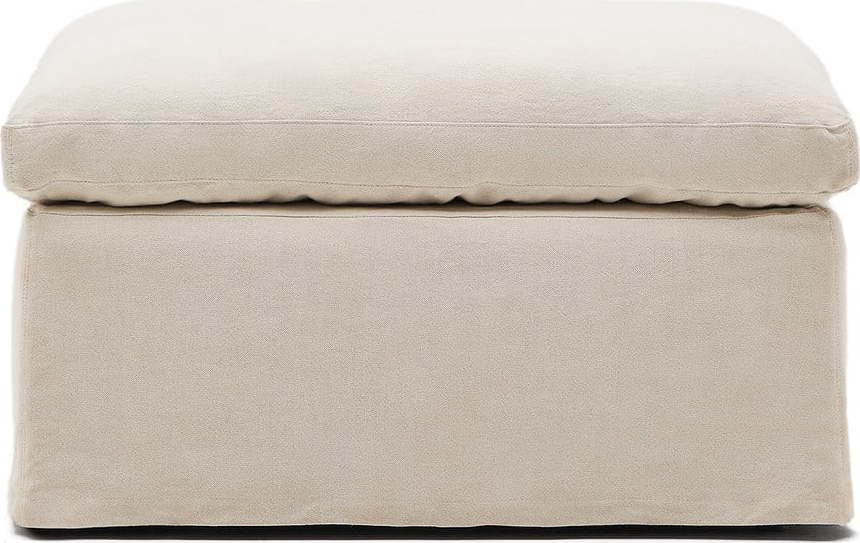 Béžová lněná podnožka Zenira – Kave Home Kave Home