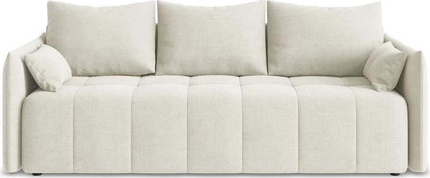 Béžová rozkládací/s úložným prostorem pohovka 225 cm Moku – Makamii Makamii