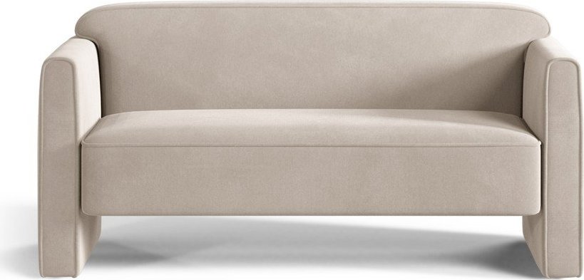 Béžová sametová pohovka 140 cm Abby – Micadoni Micadoni