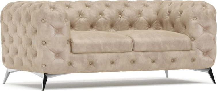 Béžová sametová pohovka 185 cm Chelsea – Ropez Ropez