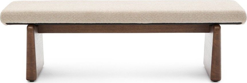 Béžová/v tmavě přírodní barvě žinylková lavice Topaz – Kave Home Kave Home