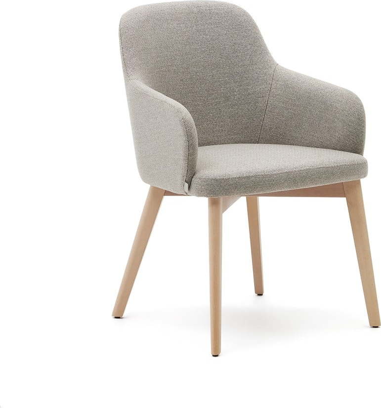 Béžové čalouněné jídelní křeslo s područkami Nelida – Kave Home Kave Home