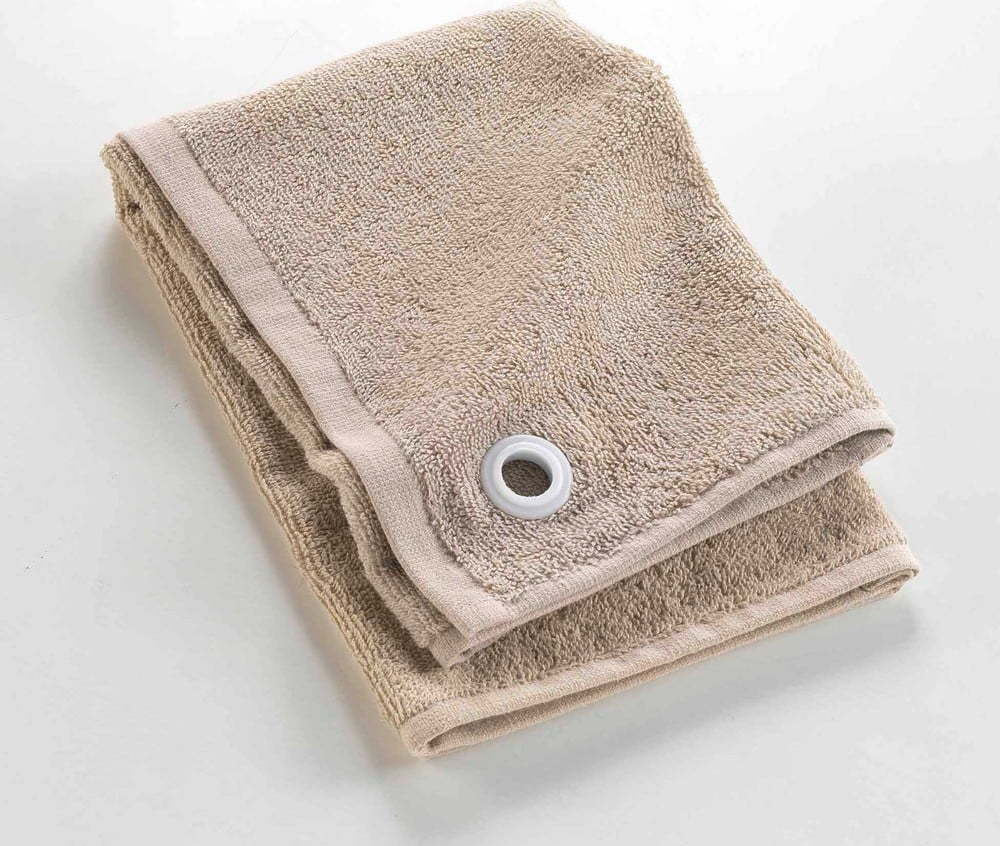 Béžový froté bavlněný ručník 50x50 cm Cuistot – douceur d'intérieur Douceur d intérieur
