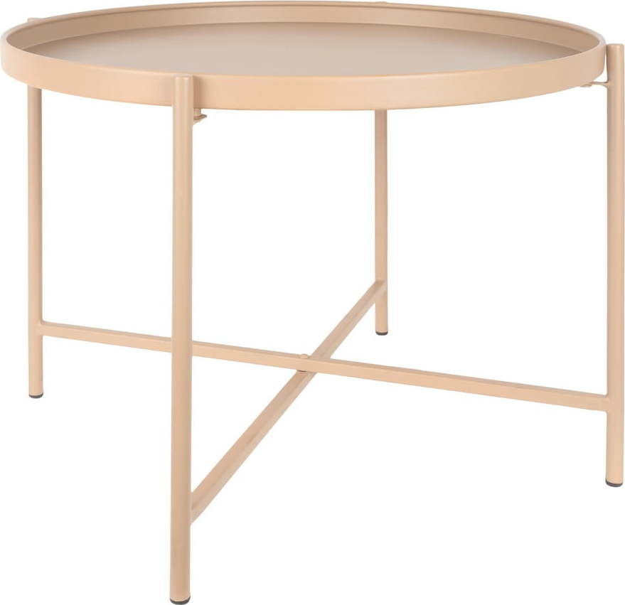 Béžový kovový kulatý konferenční stolek ø 50 cm Meseta – Leitmotiv Leitmotiv