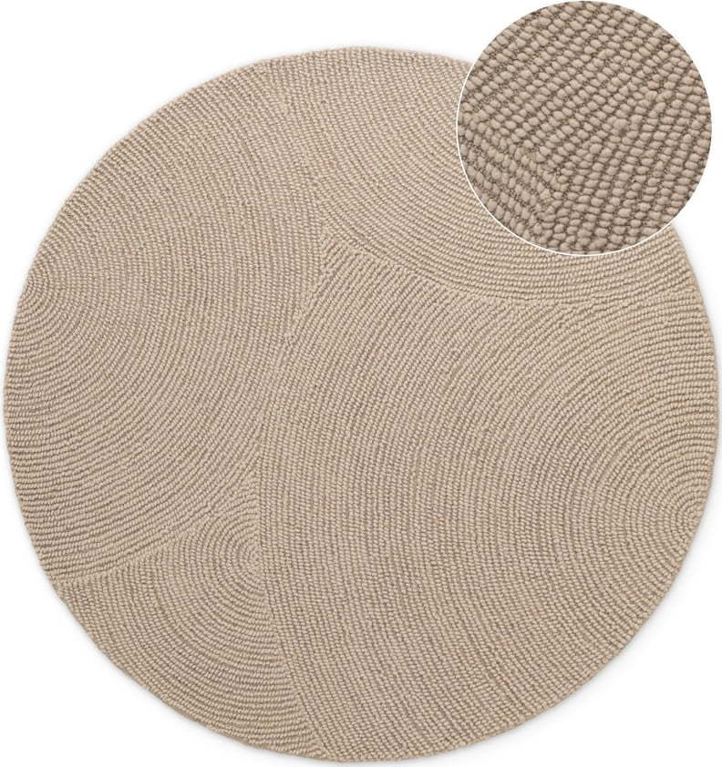 Béžový ručně tkaný vlněný kulatý koberec ø 150 cm Eleni Light Beige – Hanse Home Hanse Home