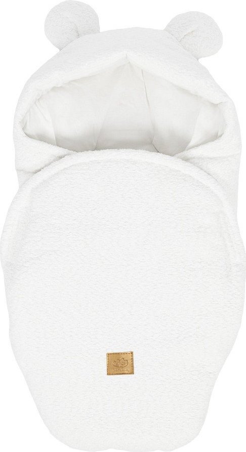 Bílá dětská zavinovačka z materiálu bouclé 45x80 cm – Meowbaby MeowBaby
