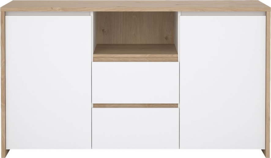 Bílá/v přírodní barvě komoda v dekoru dubu 149x84x48 cm Next – Tvilum Tvilum