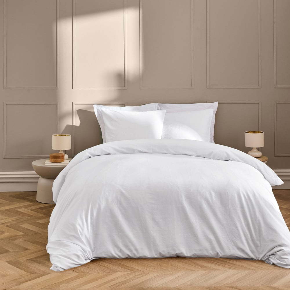 Bílé povlečení na dvoulůžko/prodloužené 240x220 cm Linella – douceur d'intérieur Douceur d intérieur