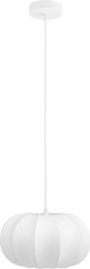 Bílé závěsné svítidlo s textilním stínidlem ø 28 cm Coventry – House Nordic House Nordic