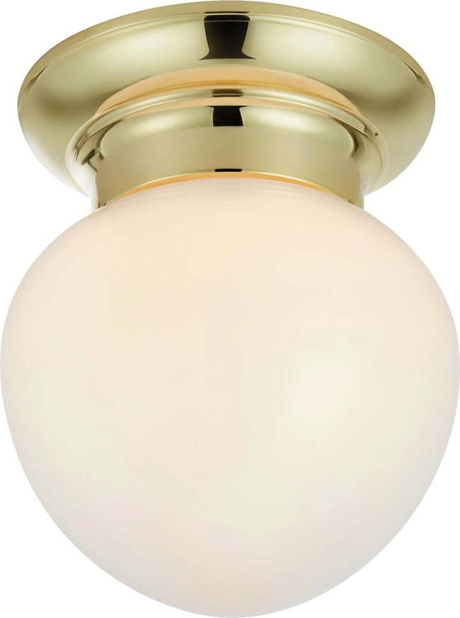 Bílé/v mosazné barvě stropní svítidlo se skleněným stínidlem Ronda – Markslöjd Markslöjd