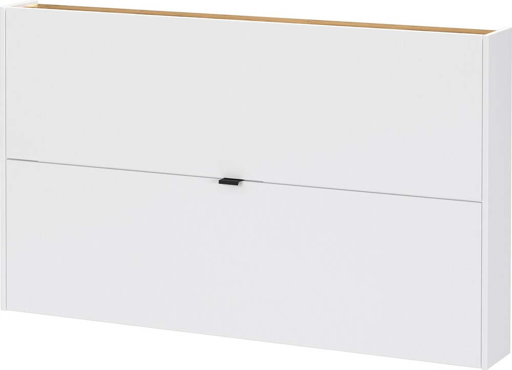 Bílý výklopný/závěsný botník v dekoru dubu 140x83x18 cm Ameca – Germania Germania