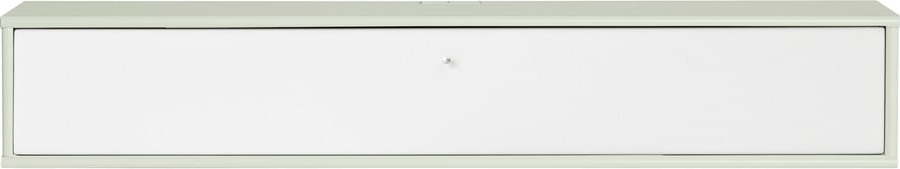 Bílý/v mentolové barvě TV stolek 133x22x32