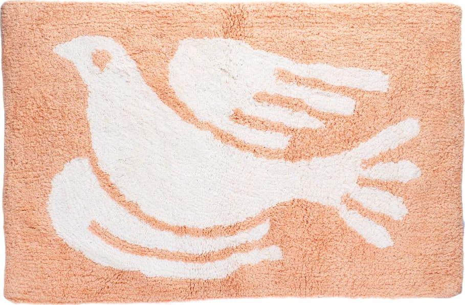 Broskvová koupelnová předložka 50x80 cm White Dove – Rex London Rex London