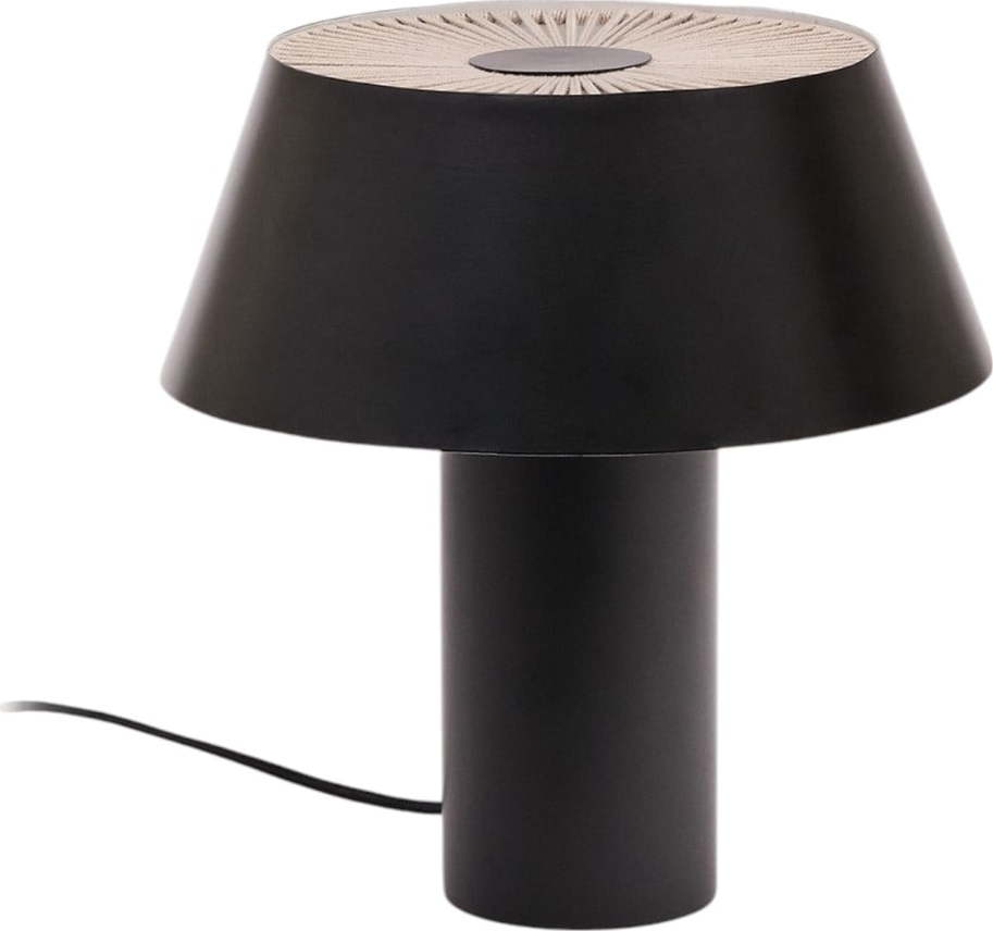 Černá stolní lampa s kovovým stínidlem (výška 32 cm) Ancare – Kave Home Kave Home