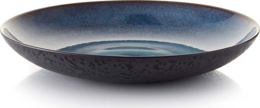 Černá/modrá mísa z kameniny ø 40 cm Gastro Dark Blue/Black – Bitz Bitz