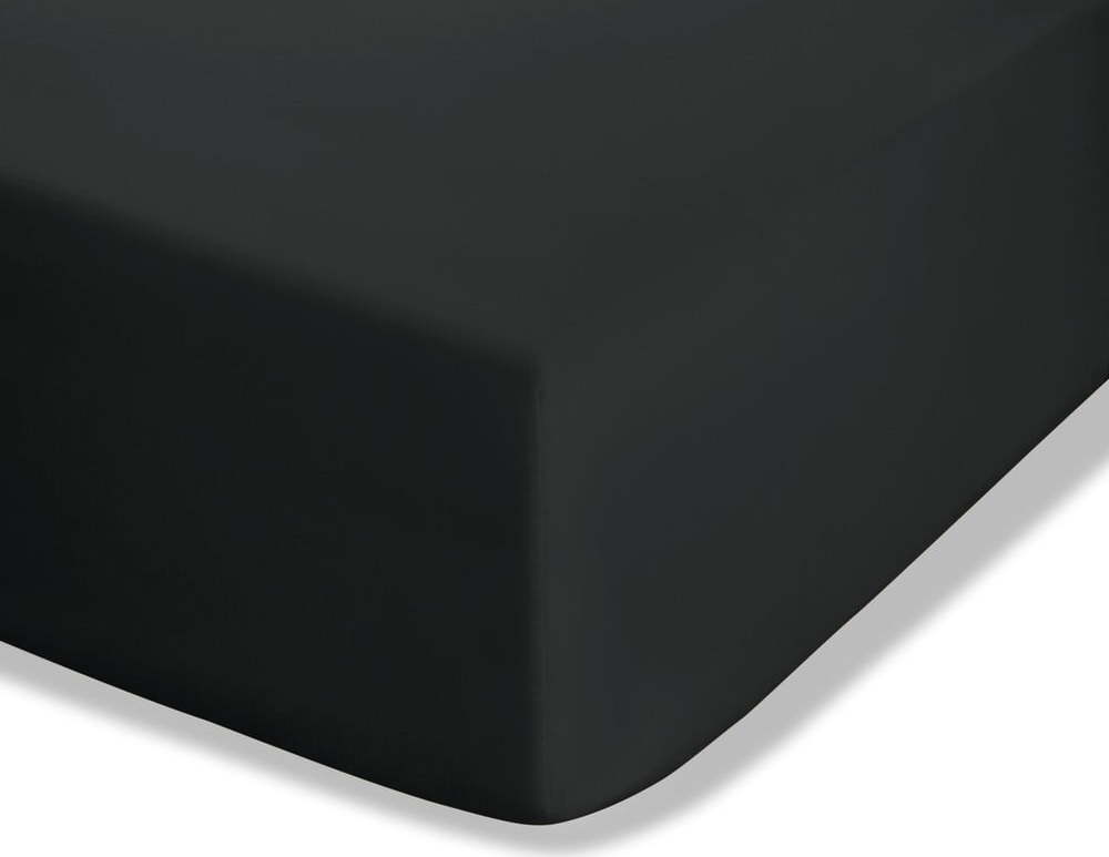 Černé napínací perkálové prostěradlo 150x200 cm Easy Iron Percale – Catherine Lansfield Catherine Lansfield