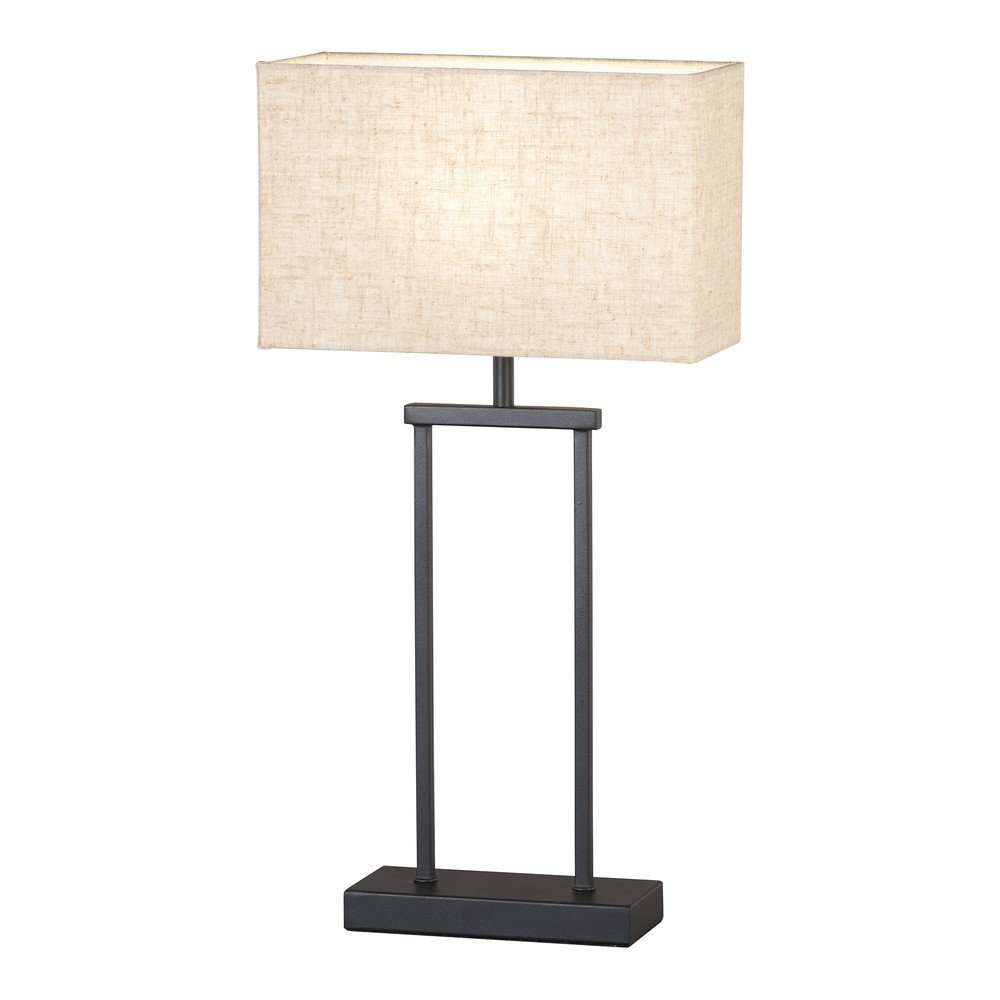 Černo-béžová stolní lampa s textilním stínidlem (výška 52 cm) Ann – Fischer & Honsel Fischer & Honsel